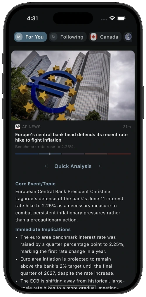 Quick Analysis outlining the core event and its immediate implications
